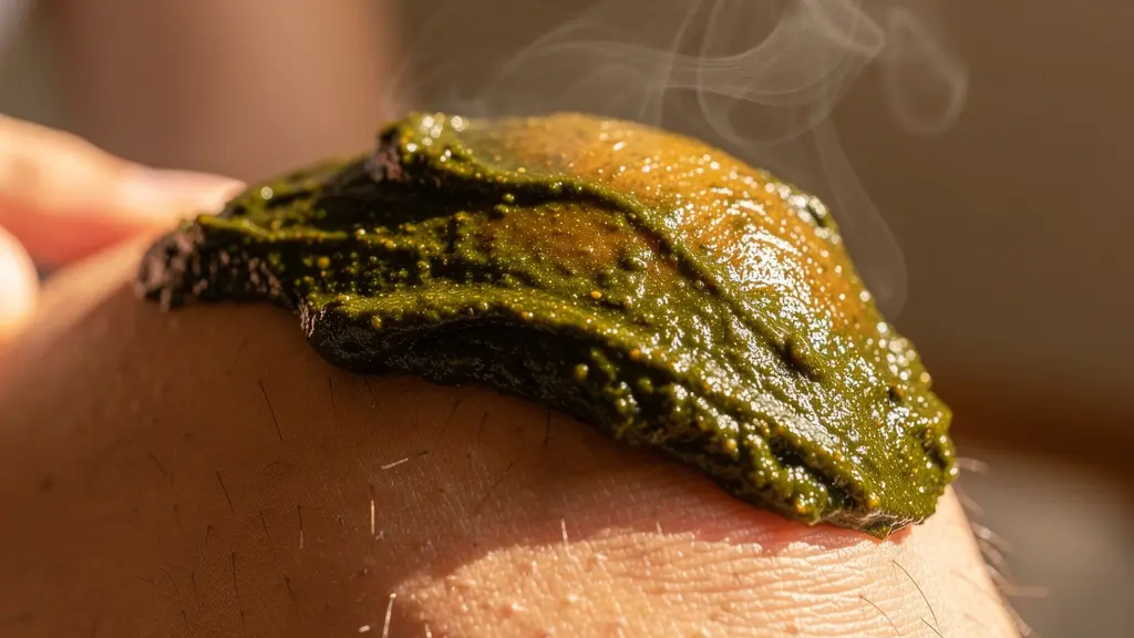 Application thérapeutique d'algues chaudes sur articulation douloureuse