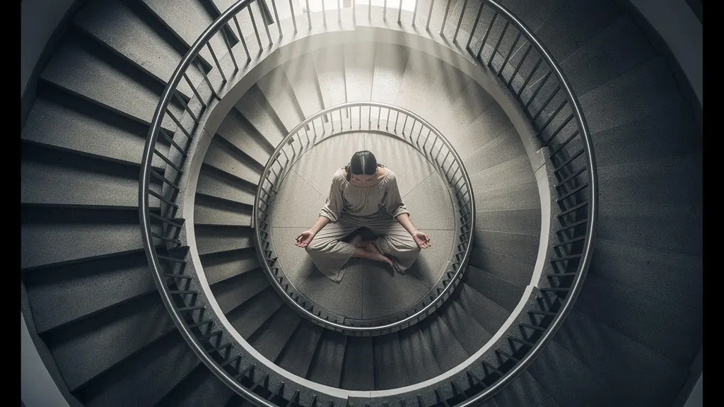 Personne méditant dans un environnement apaisant symbolisant la reprogrammation mentale par l'hypnose ericksonienne